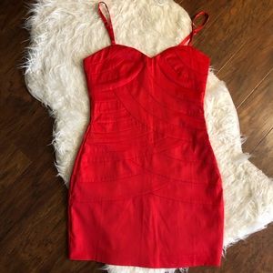 Walter Baker Red Coral Bodycon Dress Small